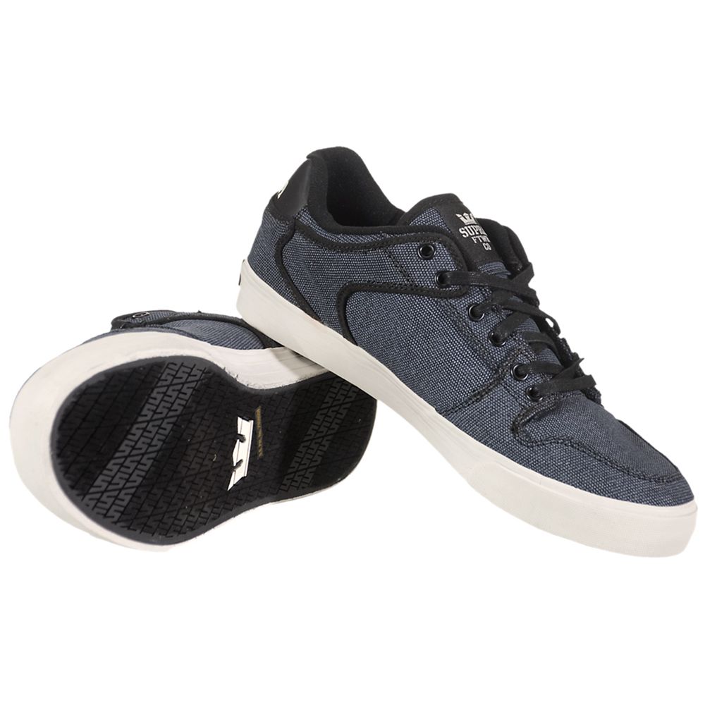 Baskets Basses Supra Vaider Low Noir Blanche Black/White Homme | FDQ-87749454